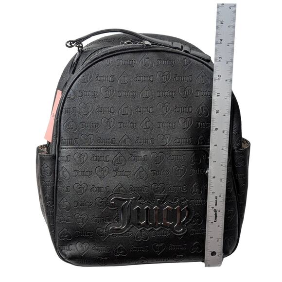 Juicy Couture Liquorice Upgrade U Full Size Faux Leather Black Mini Backpack NWT main image 4